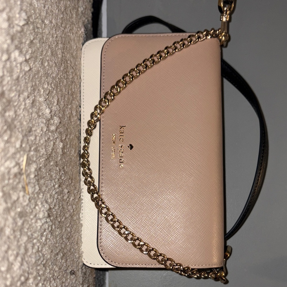Kate Spade Tan and Cream Crossbody Bag